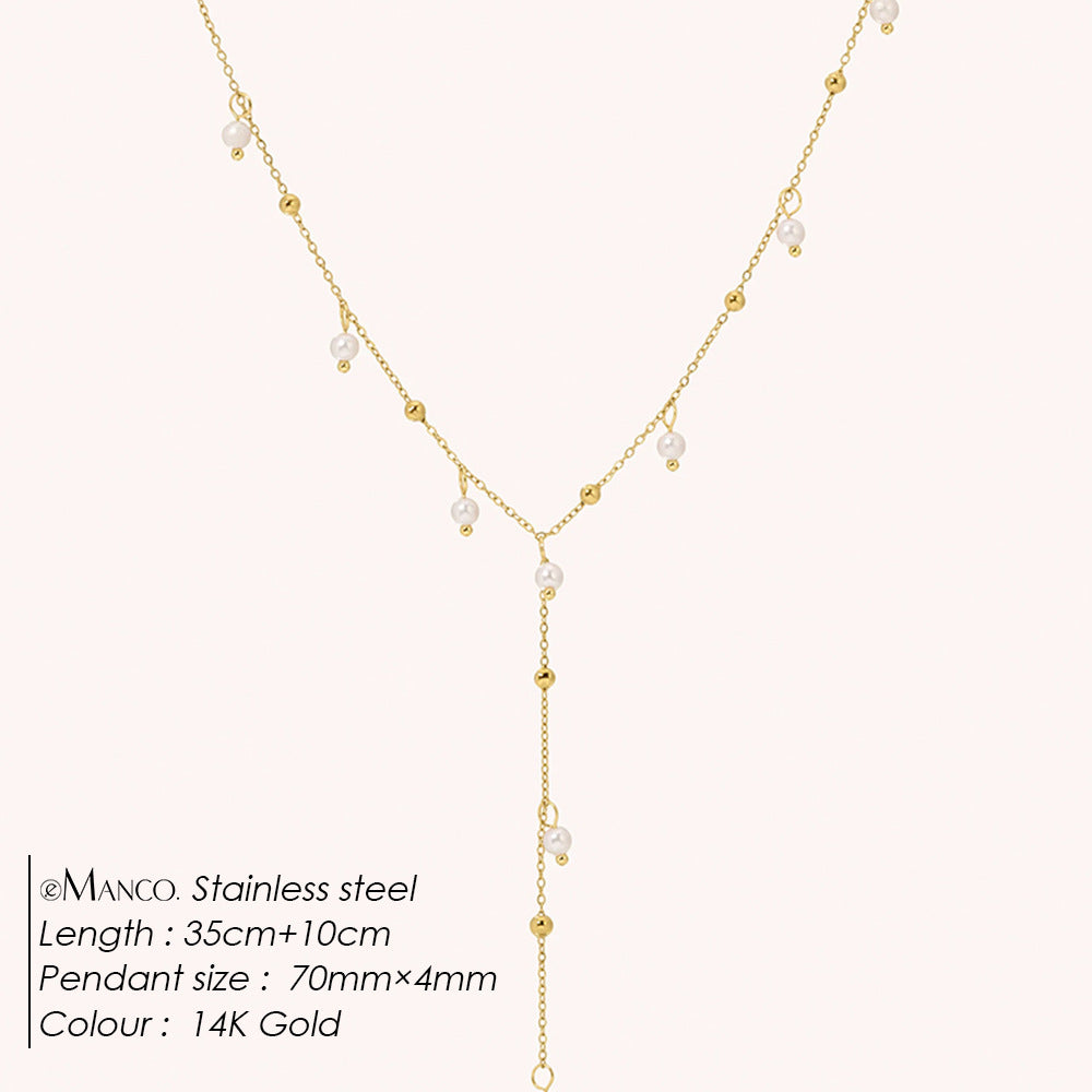 Tassel Pearl Necklace