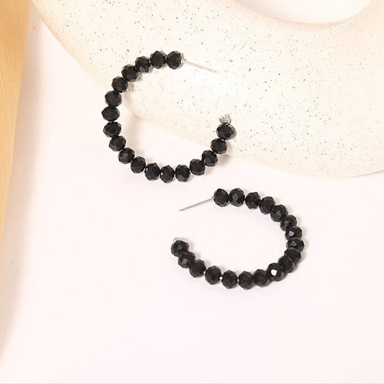 Elegant Luxury Black Crystal Earrings