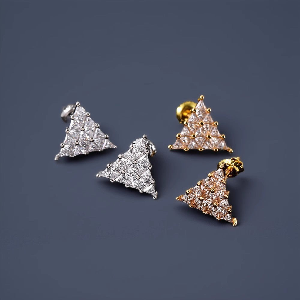Triangle Diamond Studs