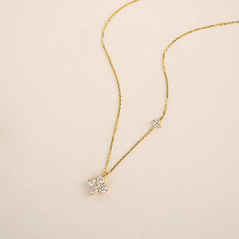 Diamond Clover Clavicle Chain