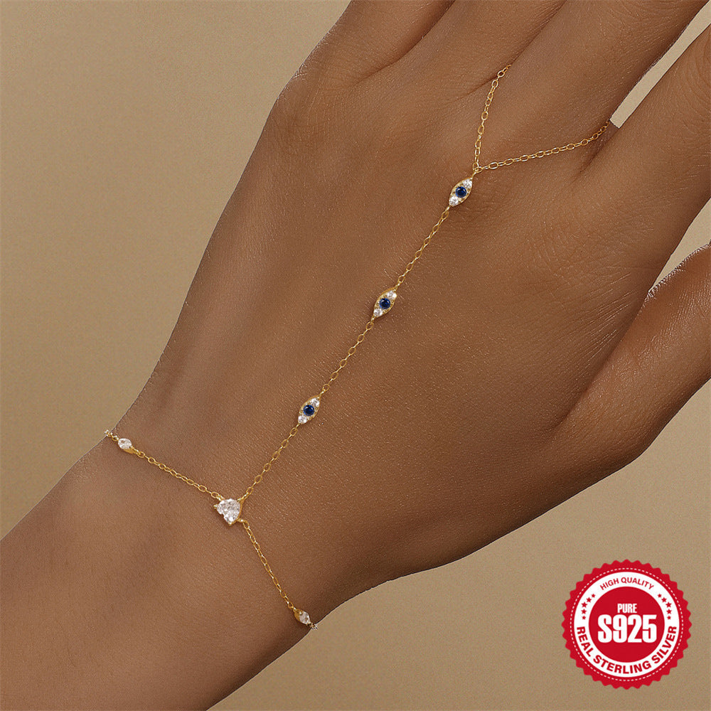 Gold Chain Bracelet-Ring