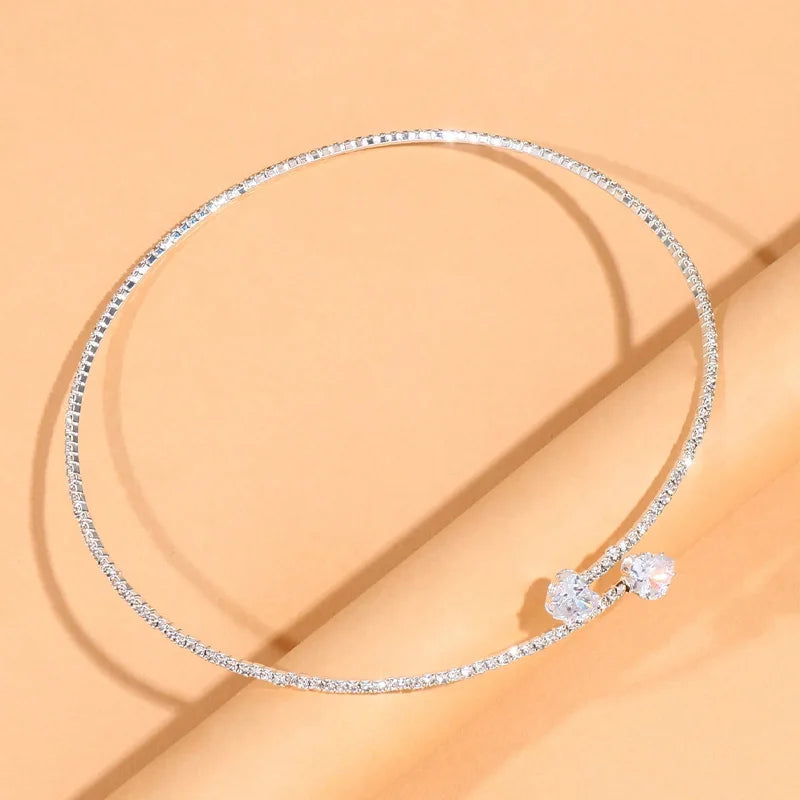 Diamond Collar Choker Necklace