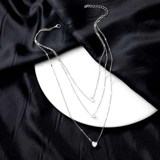 Triple zircon necklace