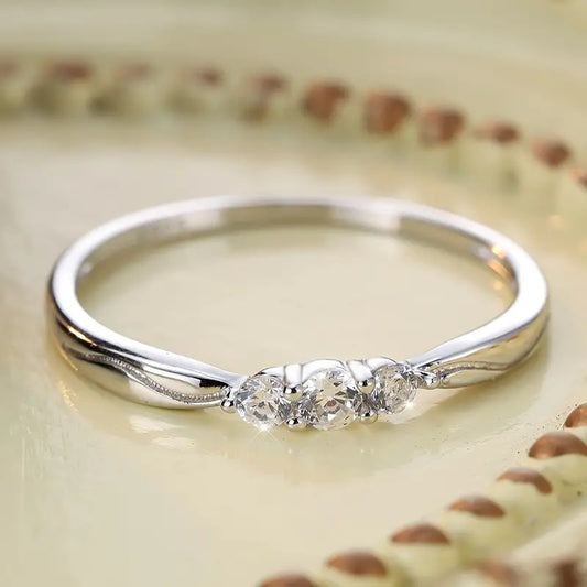 Silver Ripple Ring