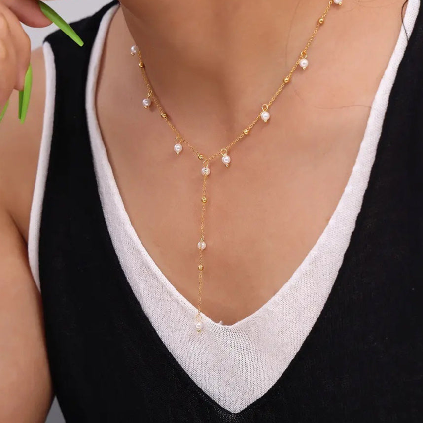 Tassel Pearl Necklace