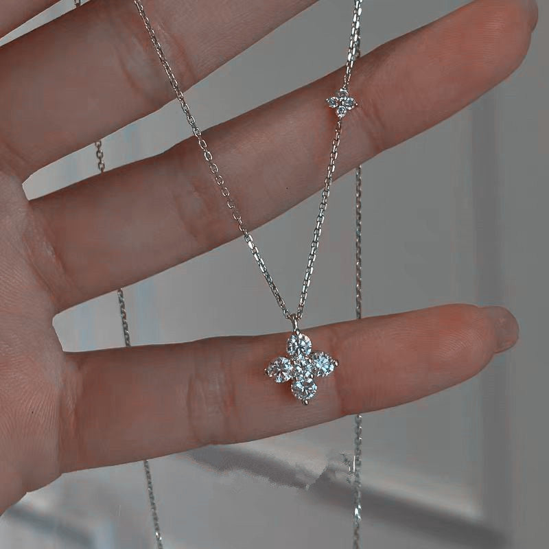 Diamond Clover Clavicle Chain